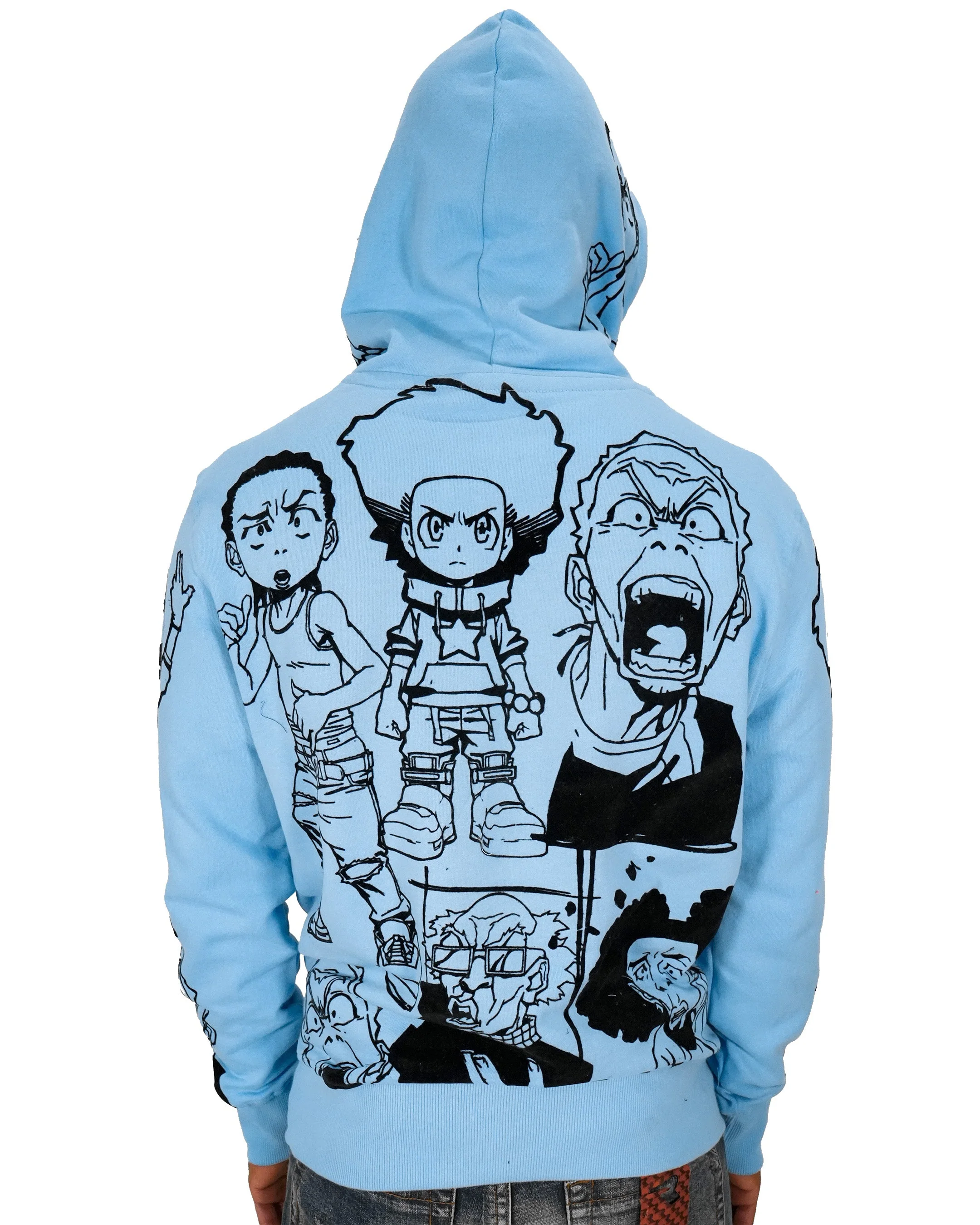 deKryptic x The Boondocks - Gold Winners Outline Blue Hoodie - Image 3