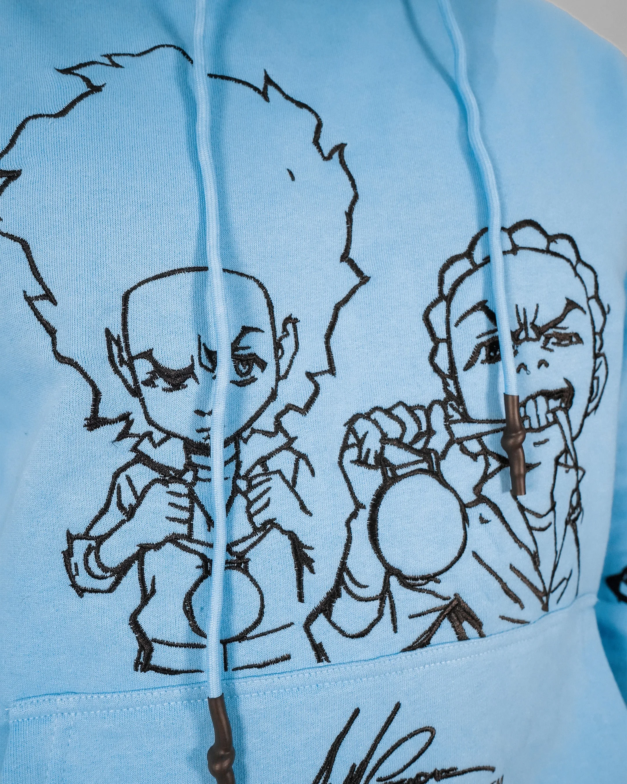 deKryptic x The Boondocks - Gold Winners Outline Blue Hoodie - Image 4