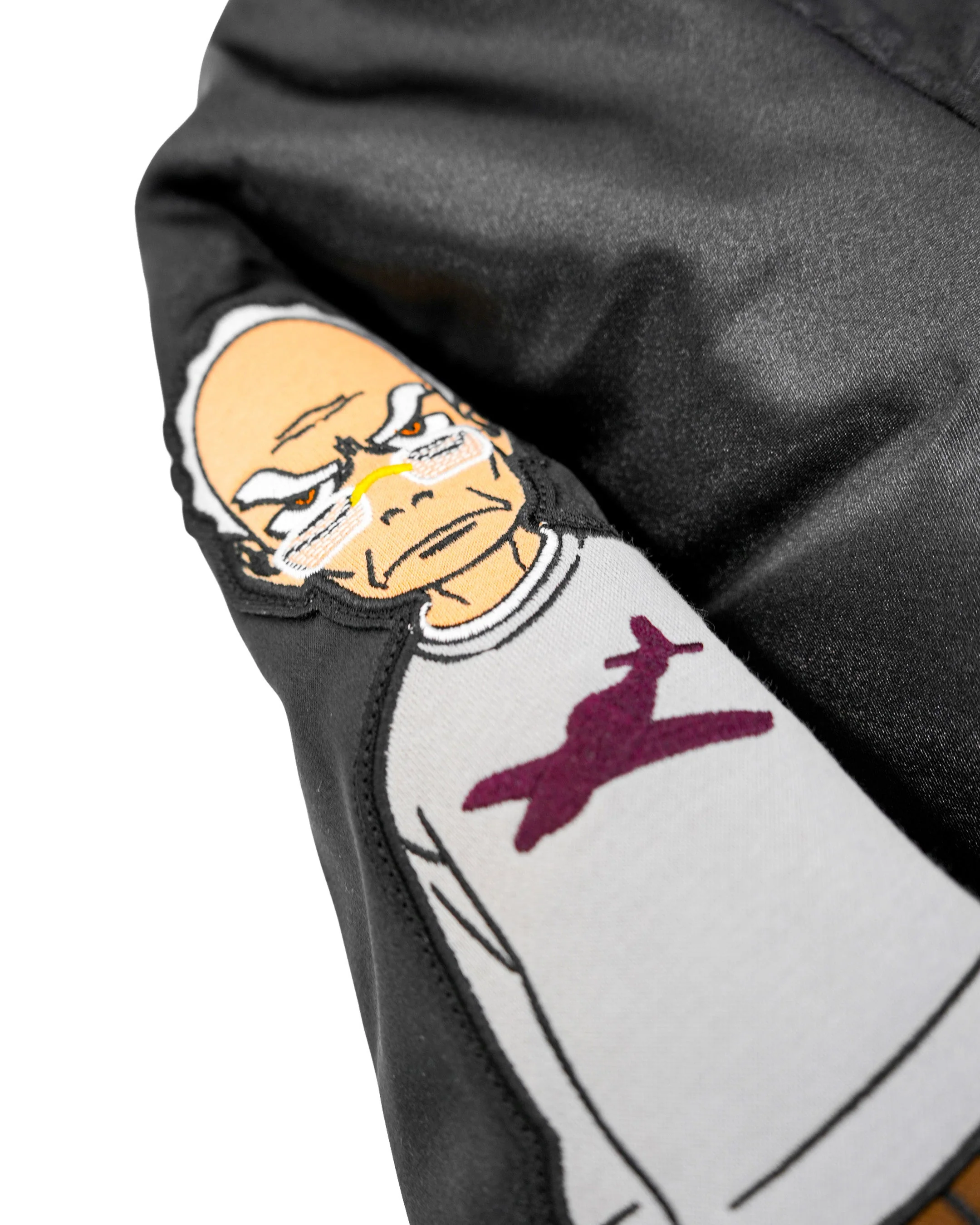 The Boondocks - Olympians Black Varsity Satin Jacket - Image 7