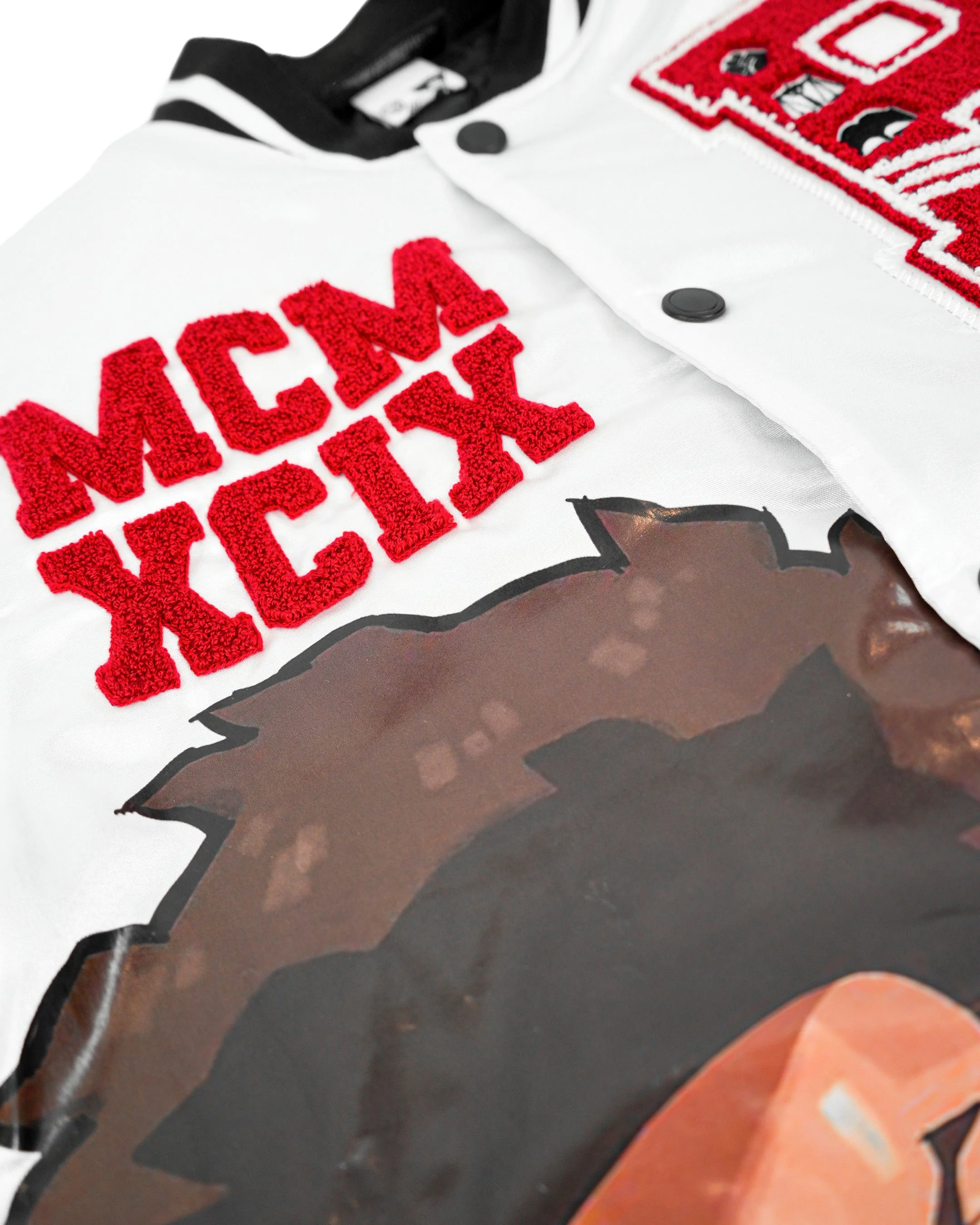 The Boondocks - Olympians White Varsity Satin Jacket - Image 5