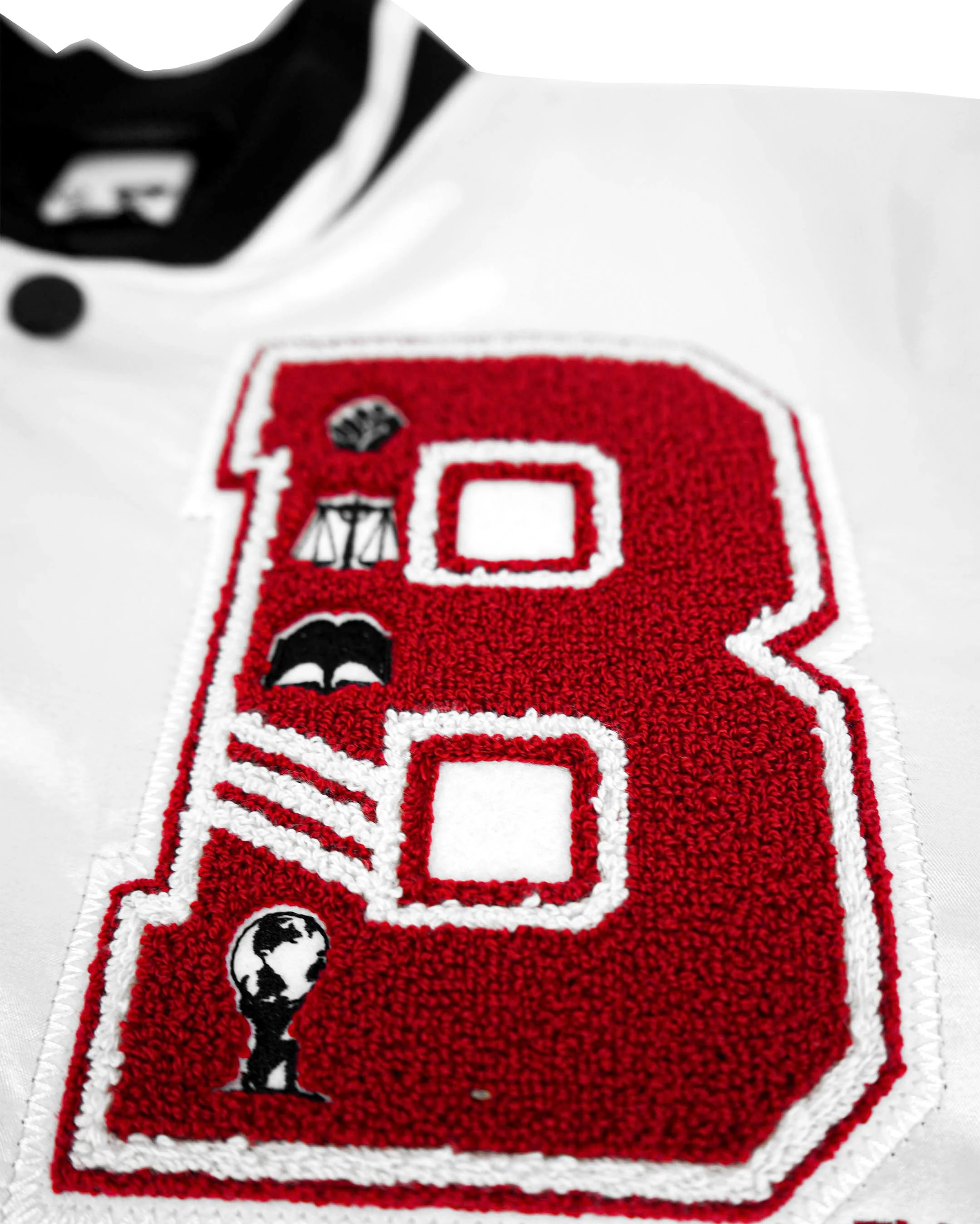 The Boondocks - Olympians White Varsity Satin Jacket - Image 7
