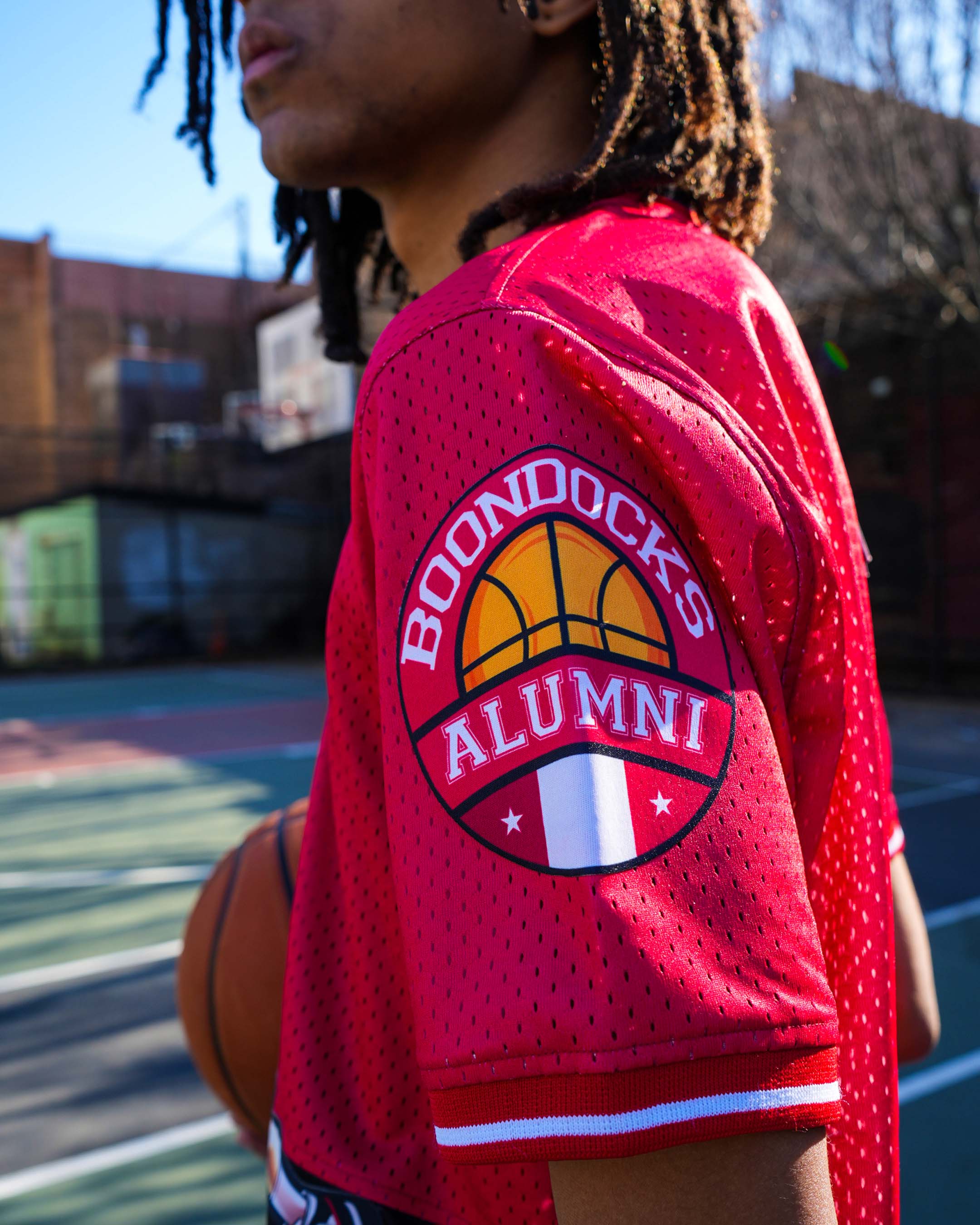 The Boondocks - Air Riley Mesh Knit Red & Black T-Shirt - Image 3