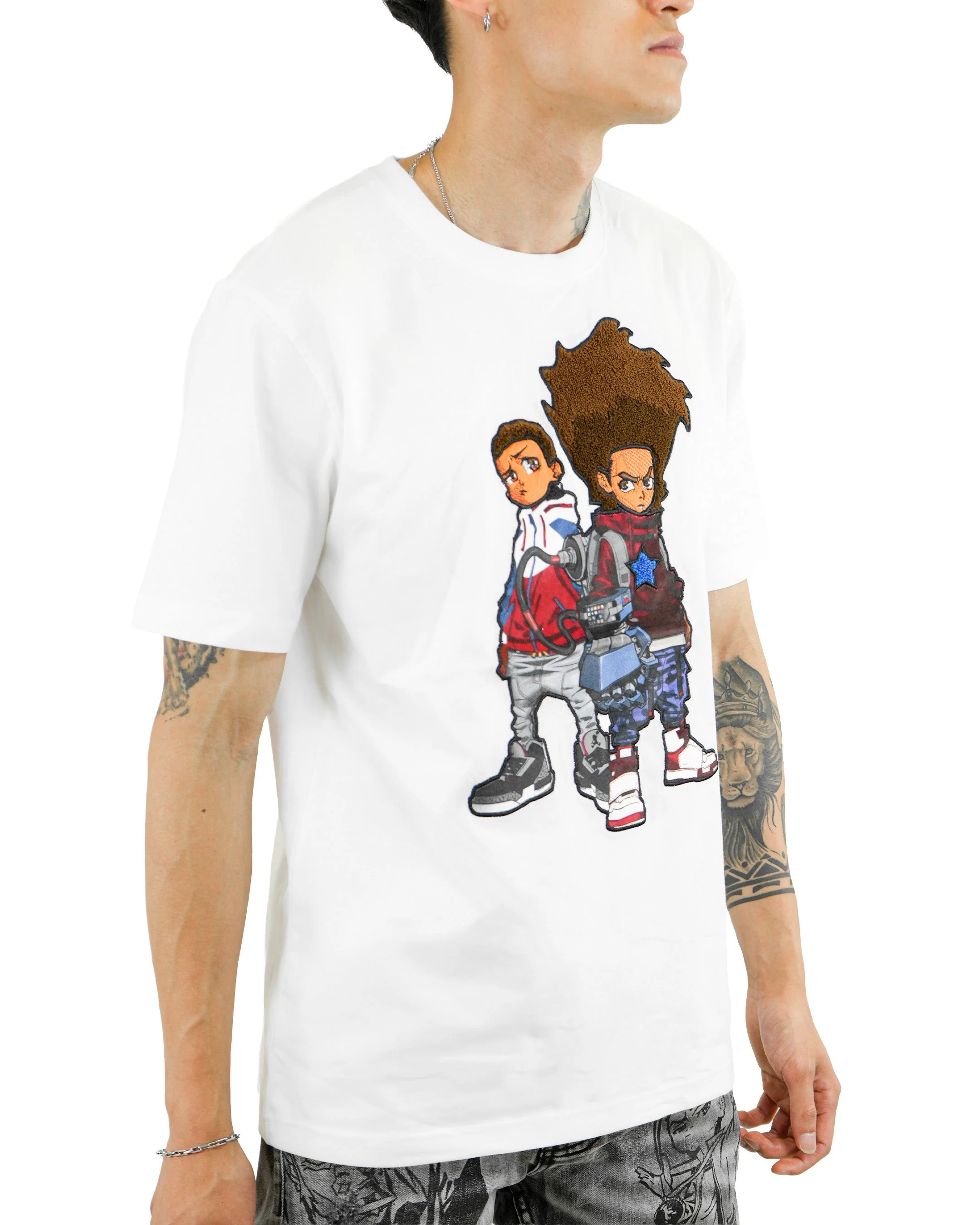 The Boondocks - Future Huey & Riley White Knit T-Shirt - Image 4