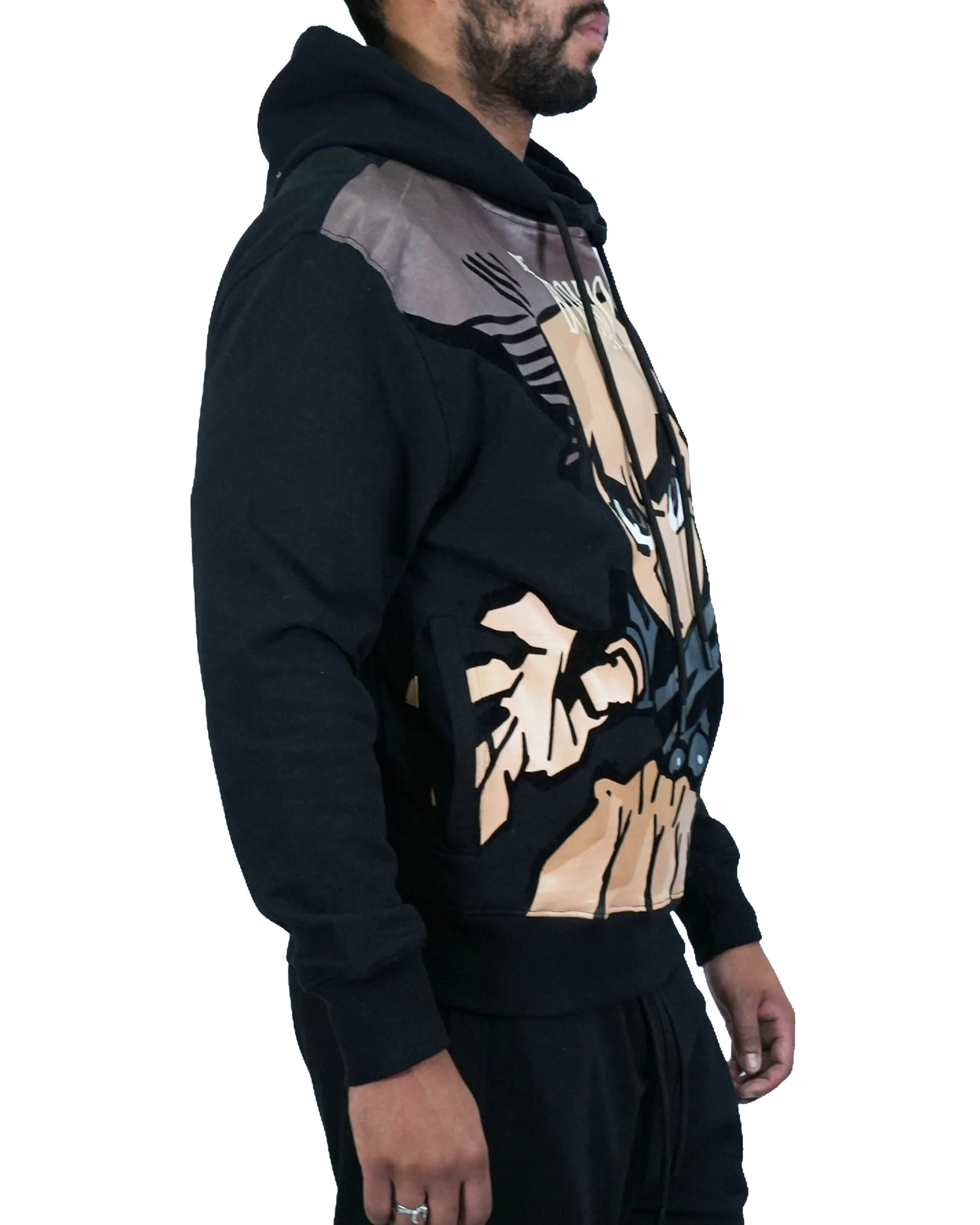 The Boondocks Huey Big Face Black Hoodie - Image 3