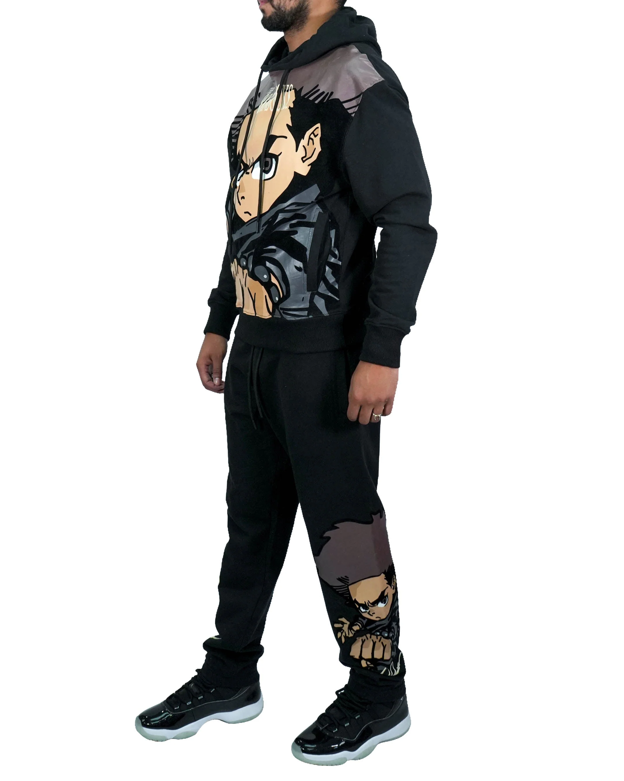 The Boondocks Huey Big Face Black Hoodie - Image 5