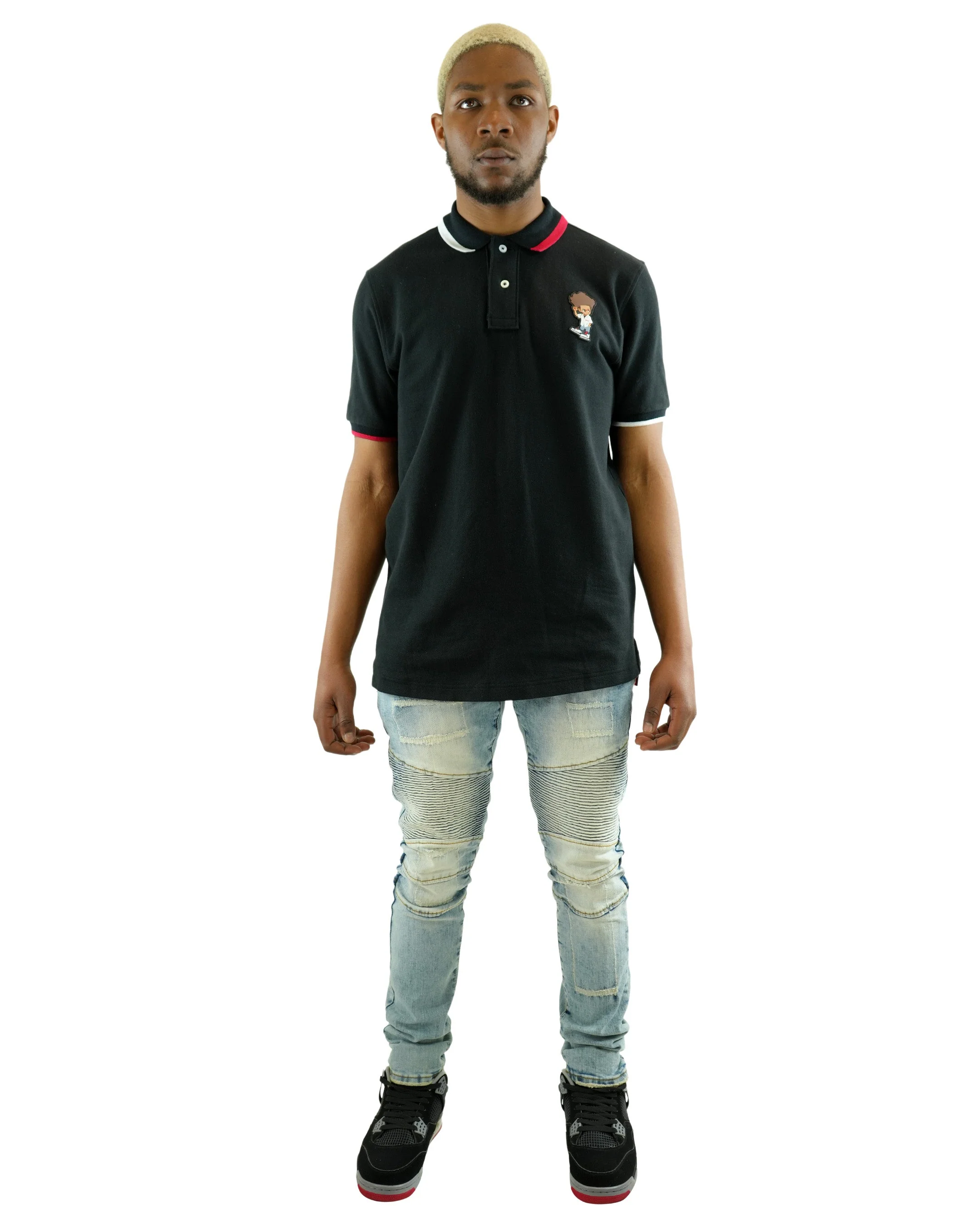 The Boondocks - Huey Black Polo Shirt - Image 4