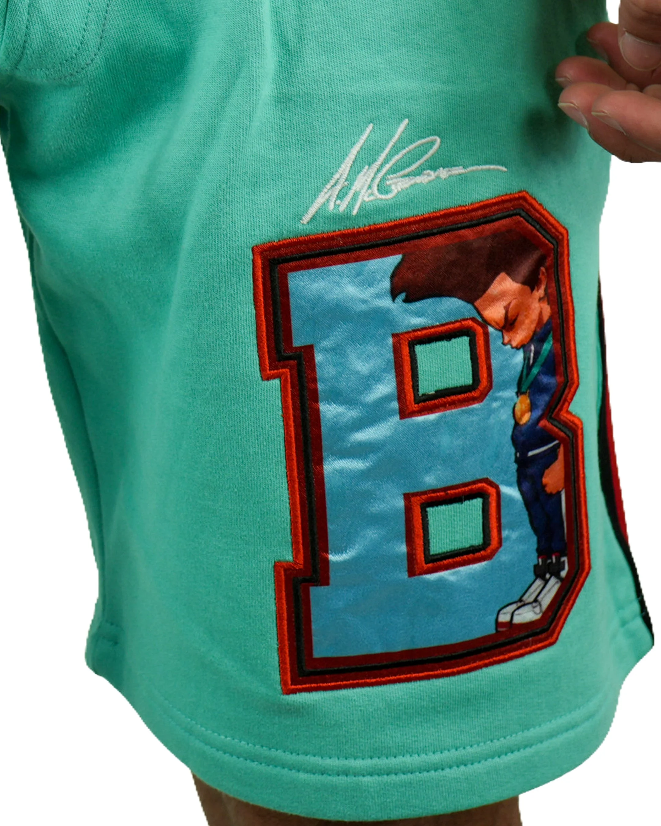 The Boondocks - Huey Fist Mint Shorts - Image 3