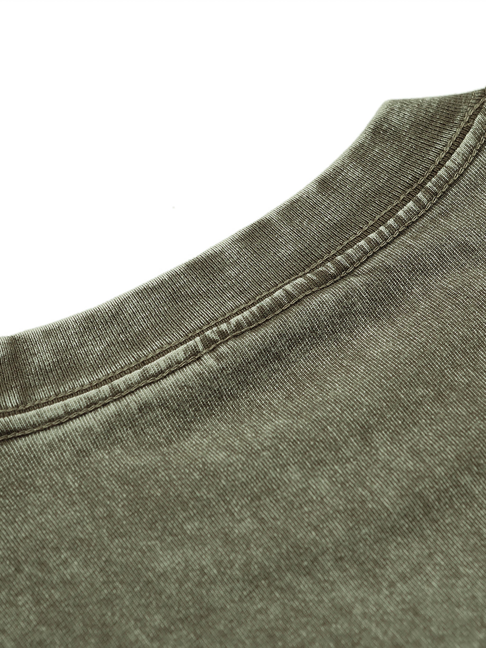 The Boondocks - Huey Khaled Acid Wash Oversize Olive T-Shirt - Image 8