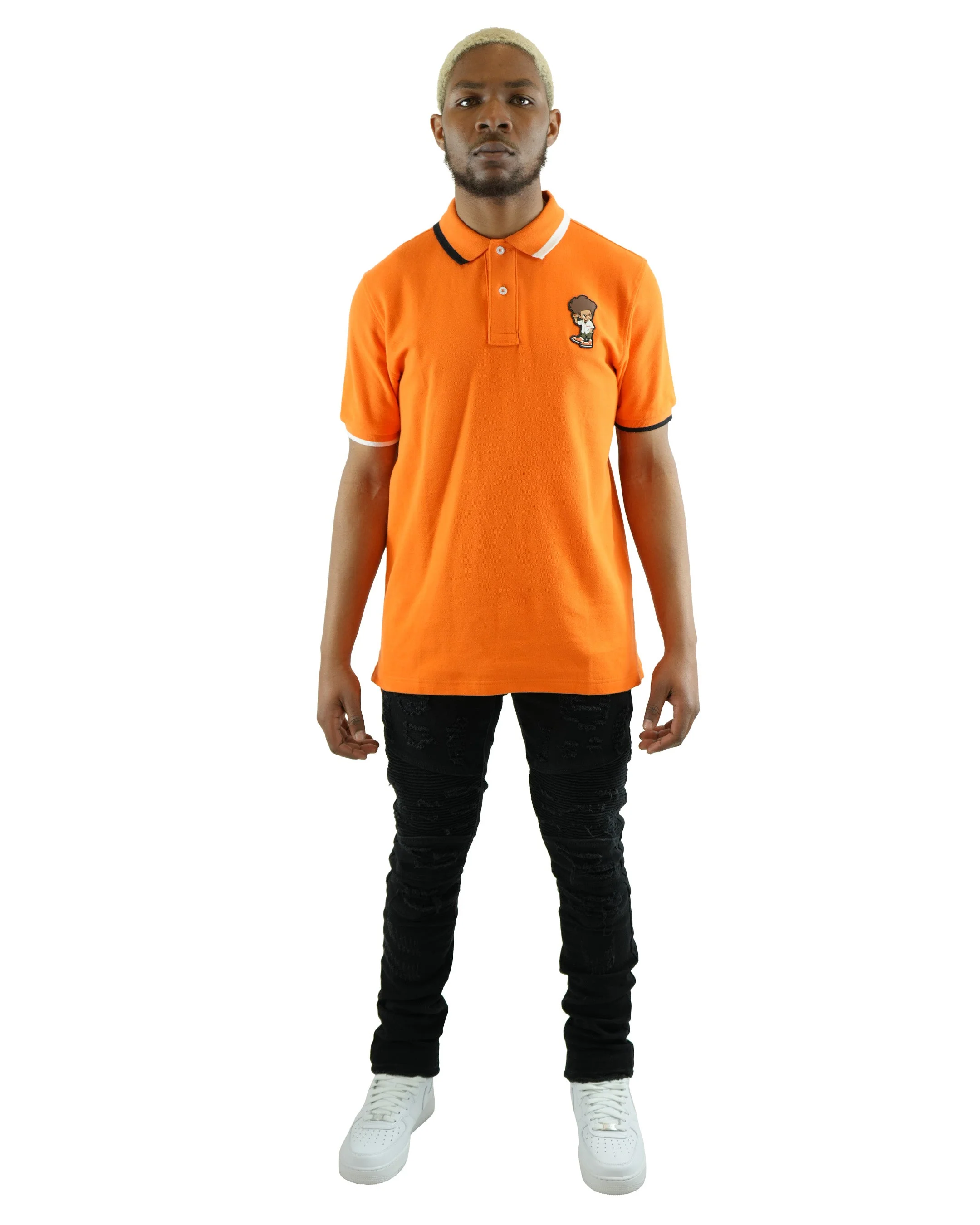 The Boondocks - Huey Orange Polo Shirt - Image 3