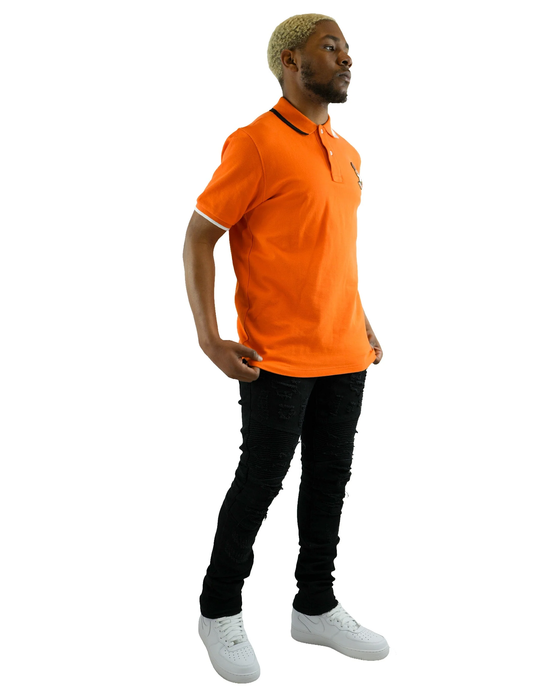 The Boondocks - Huey Orange Polo Shirt - Image 4