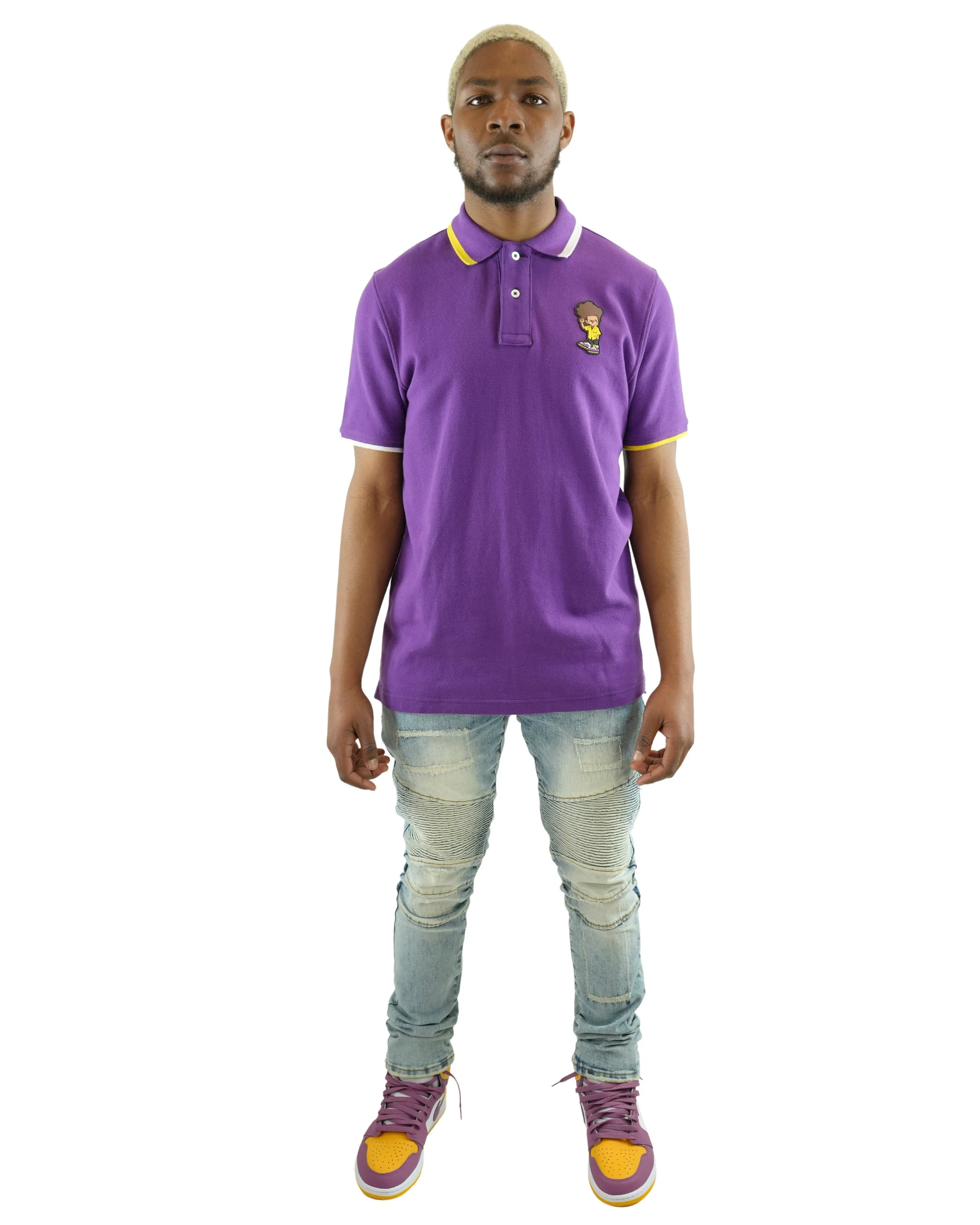 The Boondocks - Huey Plum Polo Shirt - Image 4
