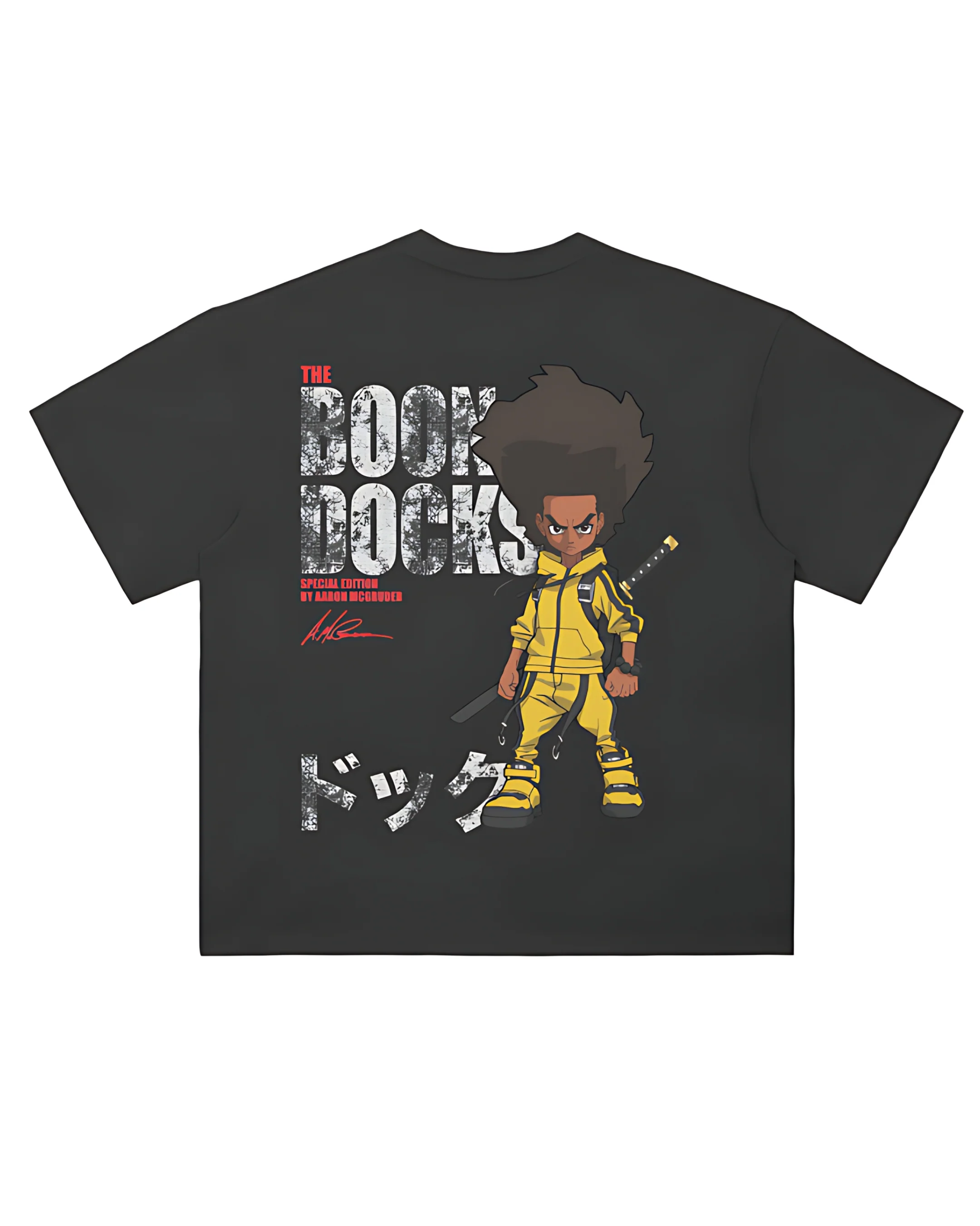 The Boondocks - Kill Huey Oversized Heavyweight Black T-Shirt - Image 3