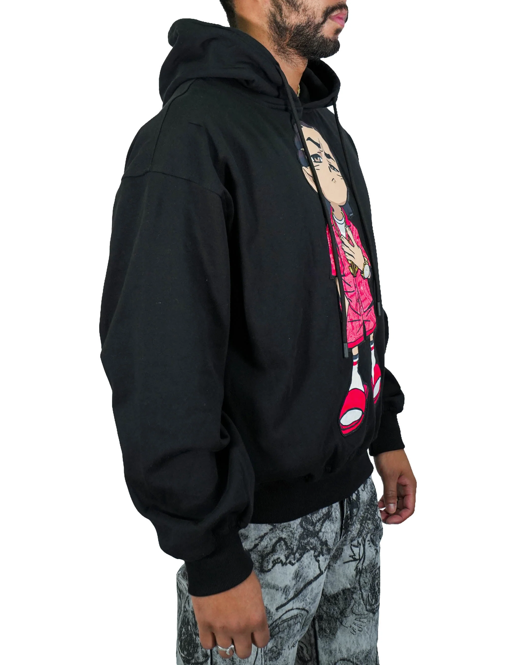The Boondocks Riley Chill Guy Black Hoodie - Image 4