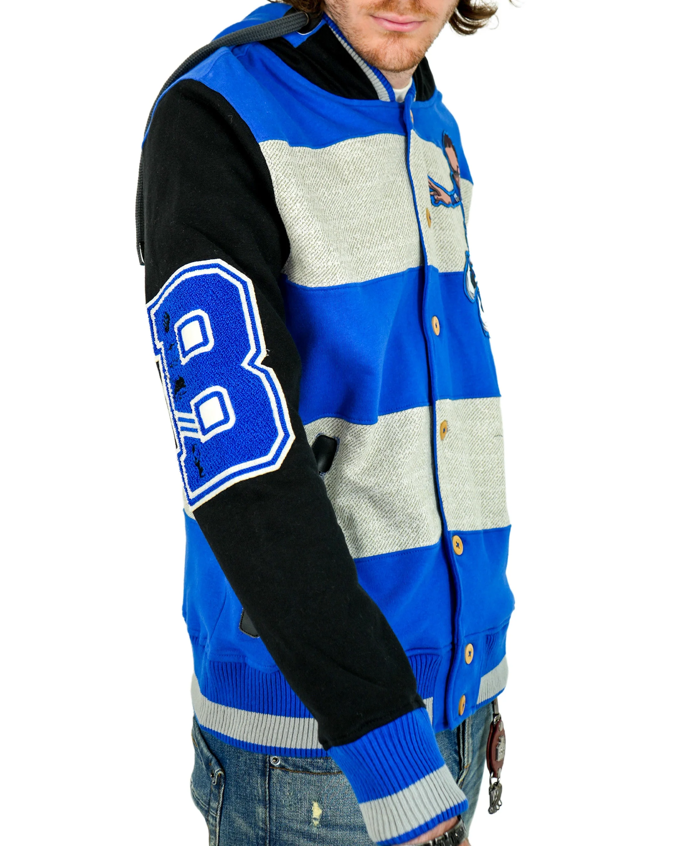 The Boondocks Riley Football Knit Blue Hoodie - Image 5