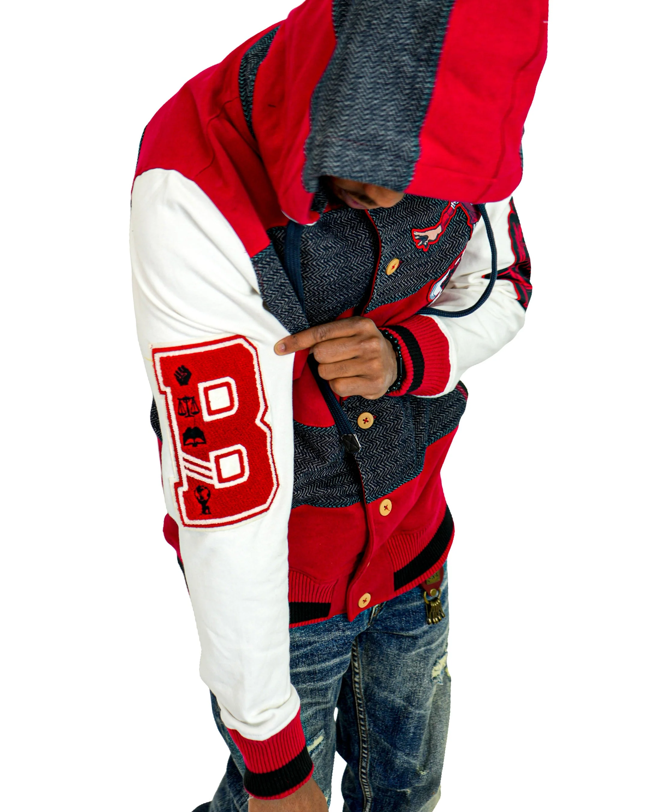 The Boondocks Riley Football Knit Red Hoodie - Image 10