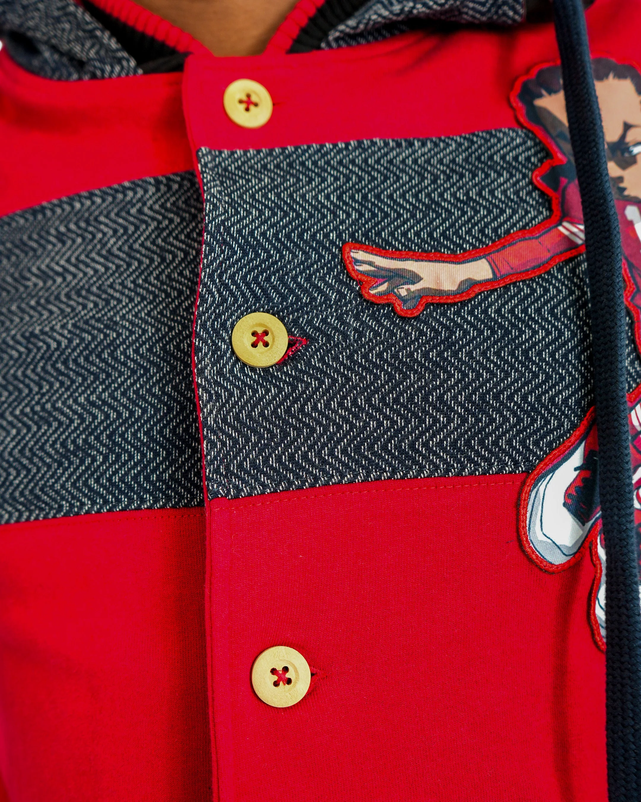 The Boondocks Riley Football Knit Red Hoodie - Image 7