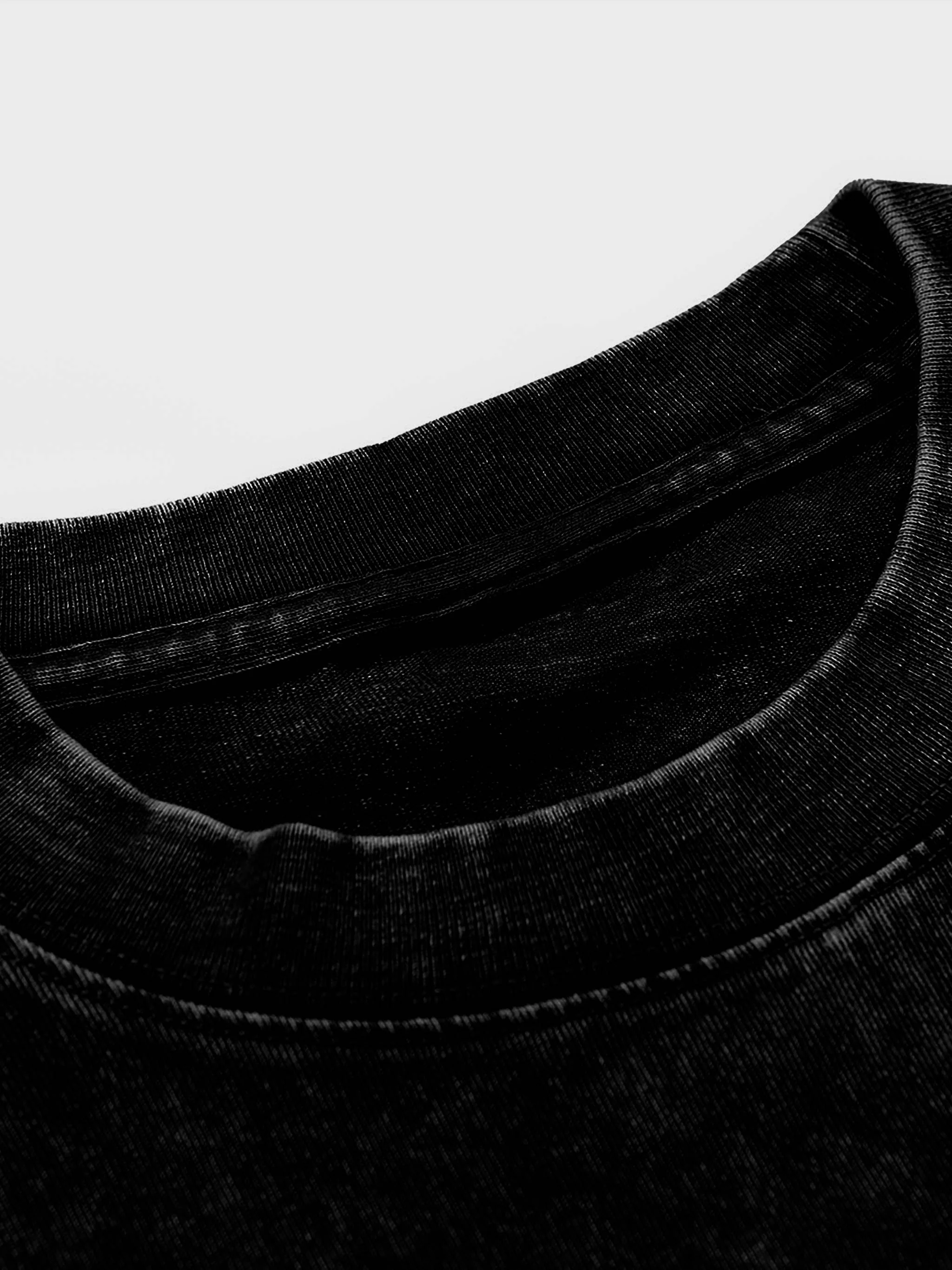 The Boondocks - Riley Khaled Acid Wash Oversize Black T-Shirt - Image 5