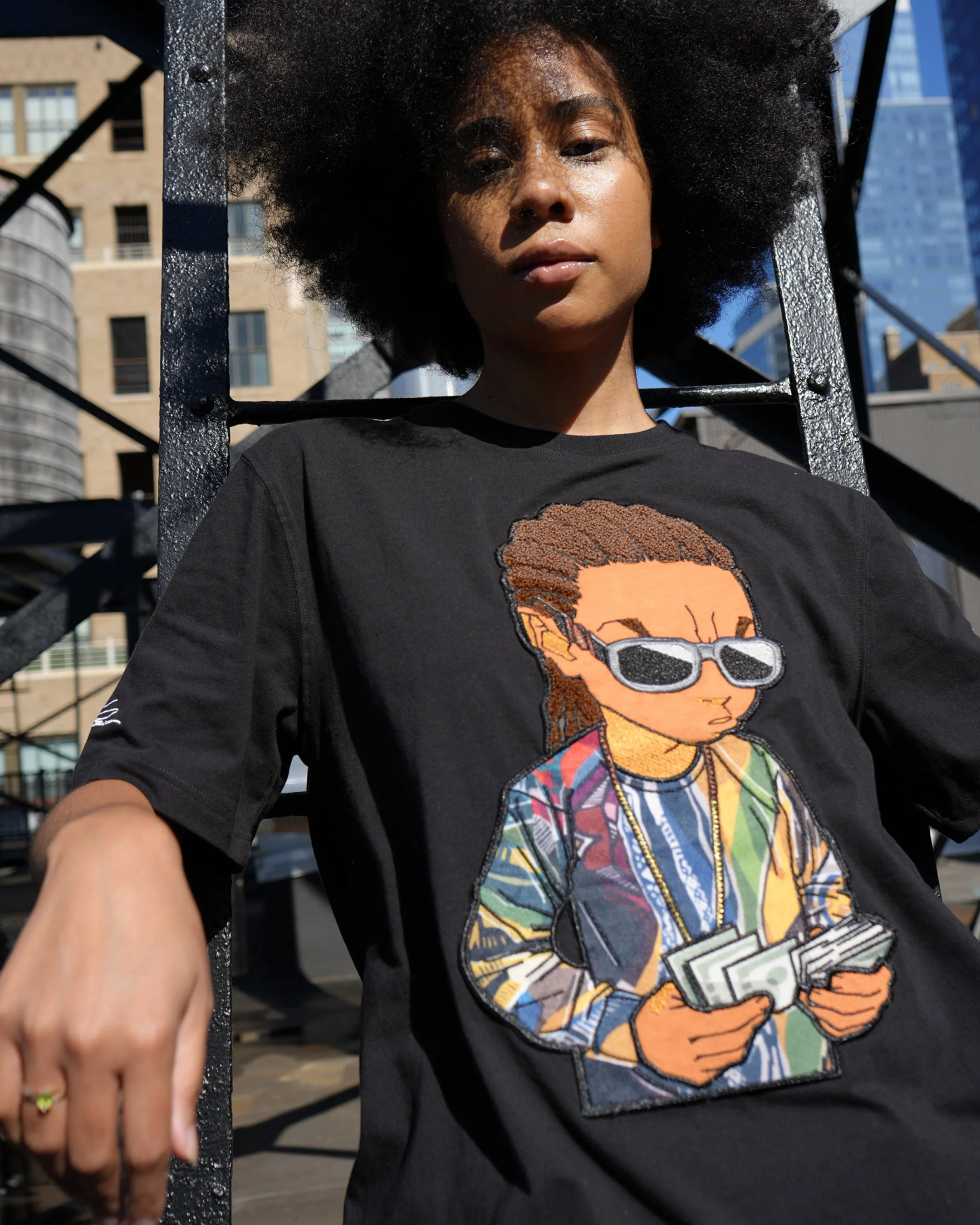 The Boondocks - Riley Smalls Black Knit T-Shirt - Image 5